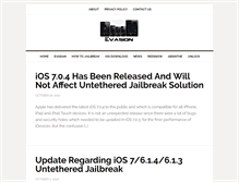 Tablet Screenshot of evasi0njailbreak.org
